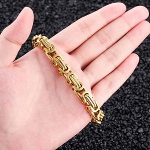 18K GOLD BYZANTINE CHAIN LINK BRACELET